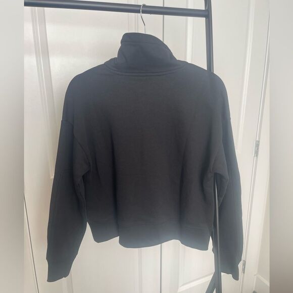 Banana Republic Factory Black Boxy Polo Sweatshirt - Picture 2 of 4